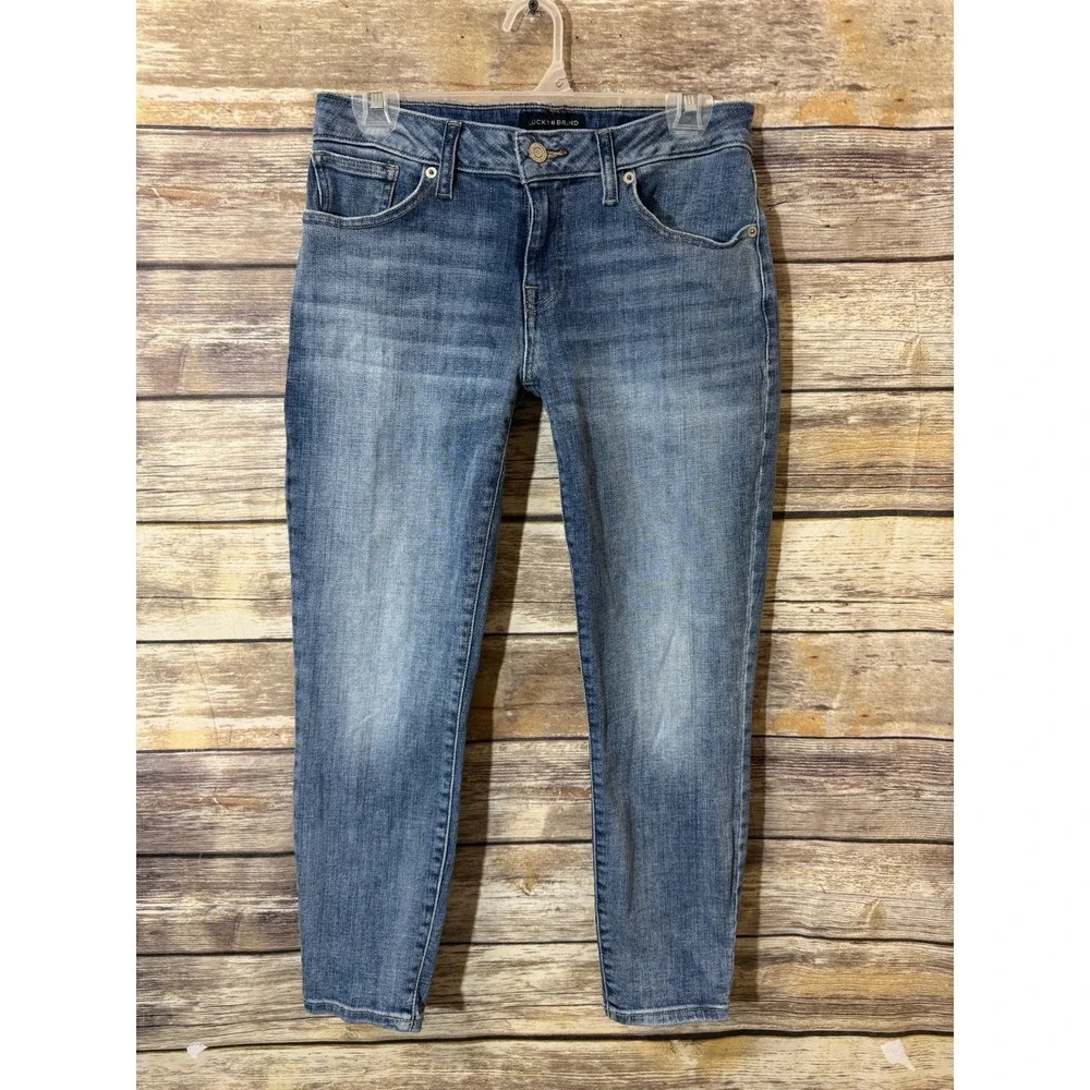Lucky Brand Jeans Lolita Crop Low Rise Skinny Jeans Medium‎ Wash 6 28 Stretch